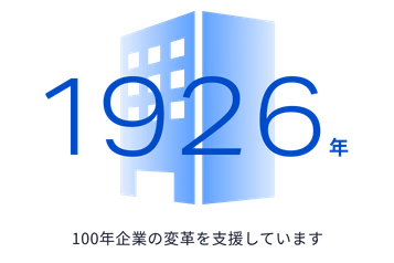 1926年 100年企業の変革を支援しています。